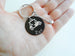 Golf Keychain with Golf Club & Golf Cart Charm & Custom Engraved Black Aluminum Disc, Golfer or Coach Keychain by JewelryEveryday