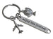 Airplane & Globe Charm Keychain with "Enjoy the Journey" Tag, Encouragement Keychain by JewelryEveryday