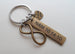 "I Love You" Heart Charm with Bronze Infinity Symbol Keychain - You and Me for Infinity; Couples Keychain by Jewelry Everyday