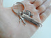 Airplane & Globe Charm Keychain with "Enjoy the Journey" Tag, Encouragement Keychain by JewelryEveryday