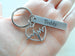 Medical Charm Keychain with Heartbeat Charm & Custom Engraved Tag; For Medical Professional or Student