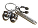 Bronze Theatre Masks Charm Keychain with Headset Charm & Enjoy the Journey Tag, Tragedy Comedy Drama Keychain, For Graduation Actors by JewelryEveryday