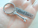 Medical Health Student or Staff Appreciation Keychain with Bone Charm and Custom Engraved Tag