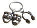 Bronze Theatre Masks Charm Keychain with Headset Charm, Tragedy Comedy Drama Keychain, For Graduation Actors by JewelryEveryday