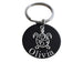 Turtle Charm Over Aluminum Disc Keychain with Custom Engraving by JewelryEveryday