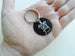 Turtle Charm Over Aluminum Disc Keychain with Custom Engraving by JewelryEveryday