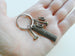 Custom Engraved Law Keychain with Bronze Scales of Justice & Gavel Charm, For Law Student or Lawyer by JewelryEveryday