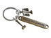 Bronze Law Scales Charm Keychain with Gavel Charm & Enjoy the Journey Tag, Paralegal Charm Keychain by JewelryEveryday