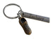 Cross Country Charm Keychain with Bronze Running Shoe Charm and Custom Engraved Tag by JewelryEveryday