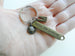 Bronze Soccer Ball Charm Keychain with Enjoy the Journey Tag and Initial Charm - Soccer Player or Coach Key Chain by JewelryEveryday