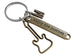 Bronze Guitar Charm Keychain with "Enjoy the Journey" Tag & Custom Initial Charm, Musician or Music Teacher Keychain by JewelryEveryday