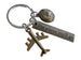 Bronze Airplane & Globe Charm Keychain with "The Places You'll Go" Engraved Tag, Encouragement Keychain by JewelryEveryday
