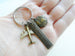 Bronze Airplane & Globe Charm Keychain with "The Places You'll Go" Engraved Tag, Encouragement Keychain by JewelryEveryday