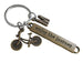 Bronze Bike Charm Keychain with Enjoy the Journey Tag & Letter Charm; Biker's Keychain, Graduate or Biking Coach Gift by JewelryEveryday