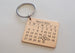 Personalized 11 Year Anniversary Gift - Stainless Steel Calendar Keychain Engraved with Heart; Custom Engraved Backside Options by Jewelry Everyday
