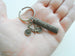 Bronze Bike Charm Keychain with Custom Engraved Tag; Biker's Keychain, Graduate or Biking Coach, Encouragement Keychain