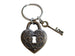 Bronze Heart Lock Charm Keychain with Love Key Charm - Key To My Heart; Couples Keychain