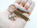 Bronze Syringe & Heart Beat Charm Keychain with Enjoy the Journey Tag, Gift for Nurse, Hospital Staff, Medical Team