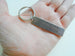 Antiqued Bronze Tag Keychain with Custom Engraving, Couples Keychain