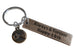 Antiqued Bronze Tag Keychain with Custom Engraving & Pinky Promise Charm, Couples Keychain