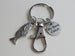 Silver Bass Fish Keychain with Clasp and Custom Engraved Tag, with Card "You Are A Great Catch"