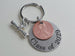 "Class of" Disc Engraved Graduation Keychain with Penny & Graduate Scroll