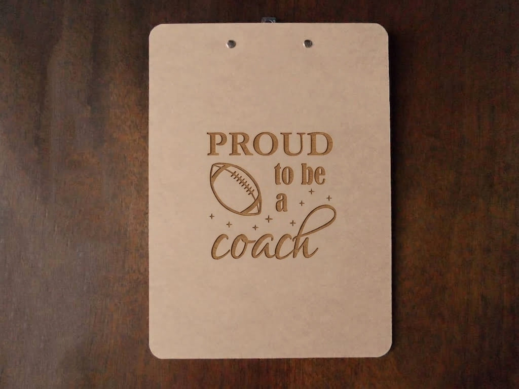 Coach Appreciation Gift • Wood Clipboard Engraved with "Proud to be a Coach" by JewelryEveryday