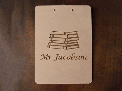 Teacher Appreciation Gift • Wood Clipboard with Custom Engraving by JewelryEveryday