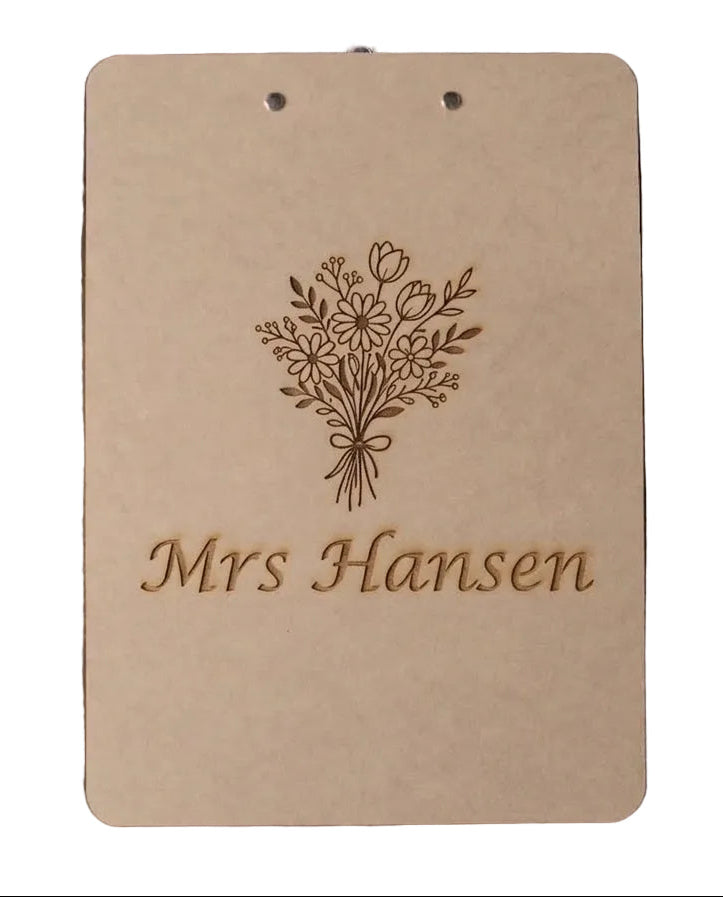 Teacher Appreciation Gift • Wood Clipboard with Custom Engraving by JewelryEveryday