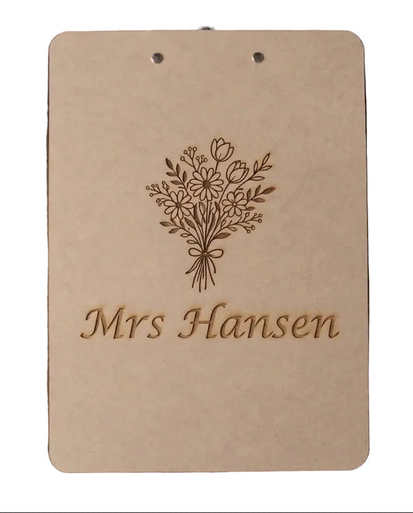 Teacher Appreciation Gift • Wood Clipboard with Custom Engraving by JewelryEveryday