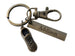 Cross Country Charm Keychain with Bronze Running Shoe Charm, Clasp, and Custom Engraved Tag by JewelryEveryday