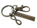 Small Bronze Infinity Charm with "8 & Forever After" Engraved Tag and Clasp Keychain - Couples Keychain