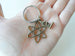 Bronze Atom & Microscope Keychain, Science Keychain, Physics Keychain, Chemistry Keychain, Microbiologist Gift