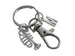 Trumpet Charm Keychain with Clasp & Letter Charm, Musician or Music Teacher Keychain by Jewelry Everyday