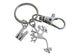 Custom Psychologist or Neuroscientist Appreciation Keychain with Neuron, Clasp & Letter Charm by Jewelry Everyday