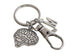 Custom Psychologist or Neuroscientist Appreciation Keychain with Brain Charm, Clasp & Letter Charm by Jewelry Everyday