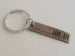 Custom Engraved Small Antiqued Bronze Tag Keychain, 8 Year Anniversary or 19 Year Anniversary Gift, Personalized Key Chain