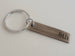 Custom Engraved Small Antiqued Bronze Tag Keychain, 8 Year Anniversary or 19 Year Anniversary Gift, Personalized Key Chain