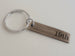 Custom Engraved Small Antiqued Bronze Tag Keychain, 8 Year Anniversary or 19 Year Anniversary Gift, Personalized Key Chain