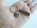 Custom Engraved Small Antiqued Bronze Tag & Disc Keychain, 8 Year Anniversary or 19 Year Anniversary Gift, Personalized Key Chain