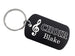 Choir Aluminum Tag Keychain with Engraved Treble Clef Image and Custom Engraved Name, For Student or Teacher Gift