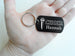 Choir Aluminum Tag Keychain with Engraved Microphone Image and Custom Engraved Name, For Student or Teacher Gift