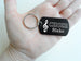 Choir Aluminum Tag Keychain with Engraved Treble Clef Image and Custom Engraved Name, For Student or Teacher Gift