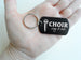 Choir Sing it Out Aluminum Tag Keychain with Engraved Treble Clef Image, For Student or Teacher Gift