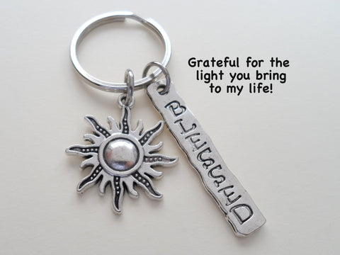 Sun & Blessed Keychain, Caretaker Gift Keychain, Caregiver Gift, Religious Teacher Gift, CNA Gift, Home Aid Gift, Thank you Gift, For Friend by Jewelry Everyday