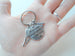 Wing & Paw Charm Keychain with Saying Disc "May Your Angel Always Be By Your Side", Add-on Charm Options by Jewelry Everyday