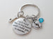 "I Will Hold You in My Heart Until I Hold You in Heaven" Saying Keychain With Custom Add-on Charms by Jewelry Everyday