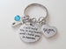 "I Will Hold You in My Heart Until I Hold You in Heaven" Saying Keychain With Custom Add-on Charms by Jewelry Everyday