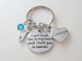 "I Will Hold You in My Heart Until I Hold You in Heaven" Saying Keychain With Custom Add-on Charms by Jewelry Everyday