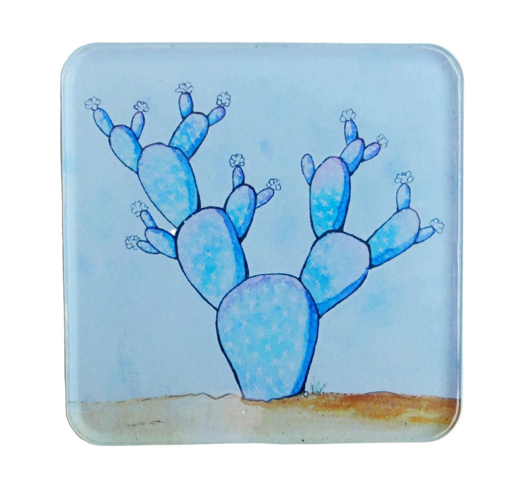 Art Work Magnet By Tessa of Blue & Purple Cactus